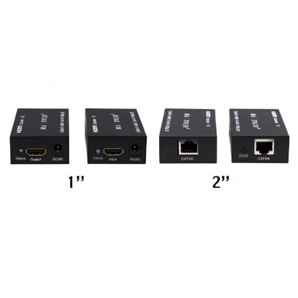 Trade Shop - Estensore Hdmi Amplificatore Segnale Video 1080p Rj45 Cat5e Cat6 60mt Maxtech Ext-hdl01 -