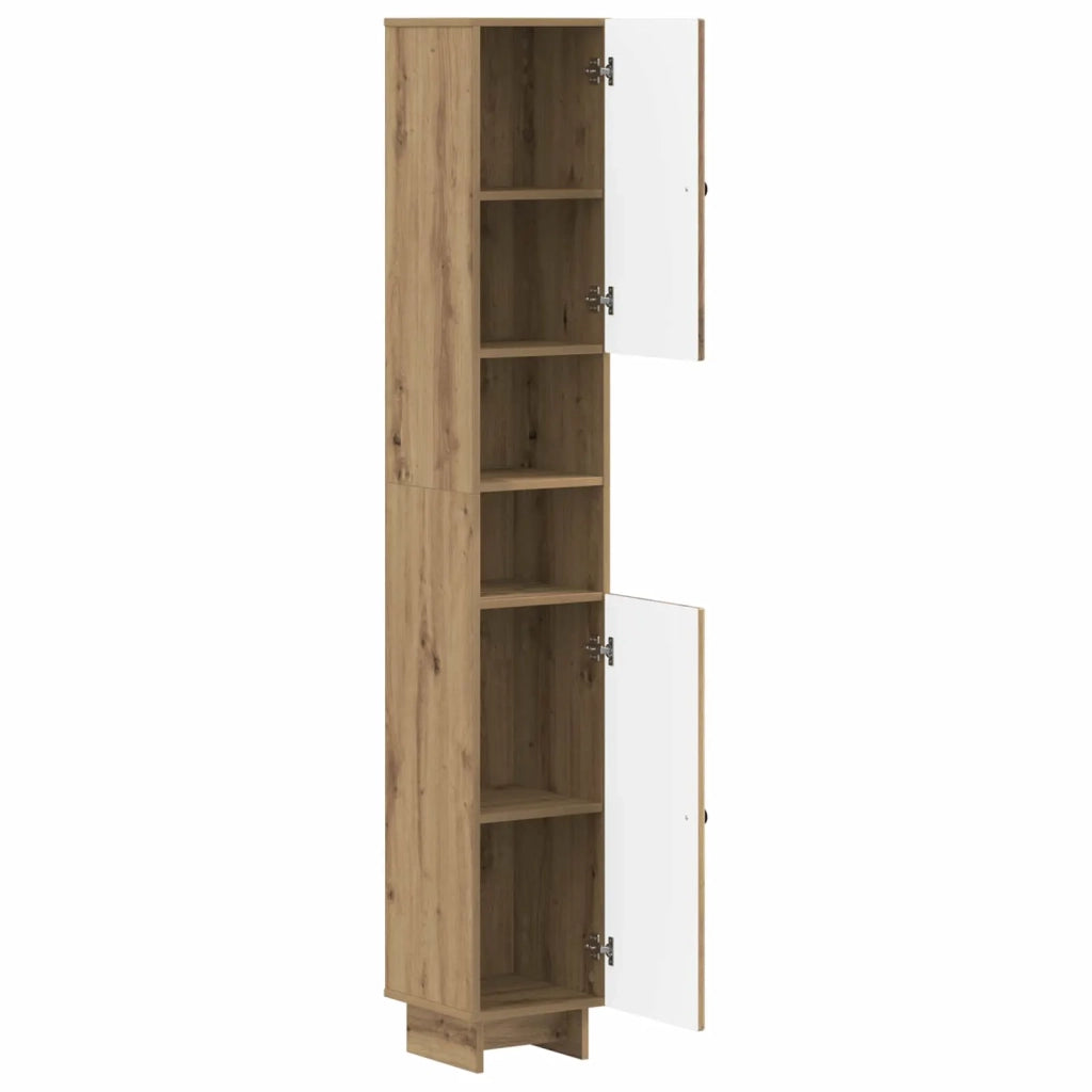 Armadio da Bagno con Ripiano Aperto EDE Rovere Artigianale 895944