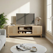 Mobile TV con Vano Contenitore Mid-Century ¨C MINIMAL ¨C Rovere, 140 cm, per TV 55/65 Pollici