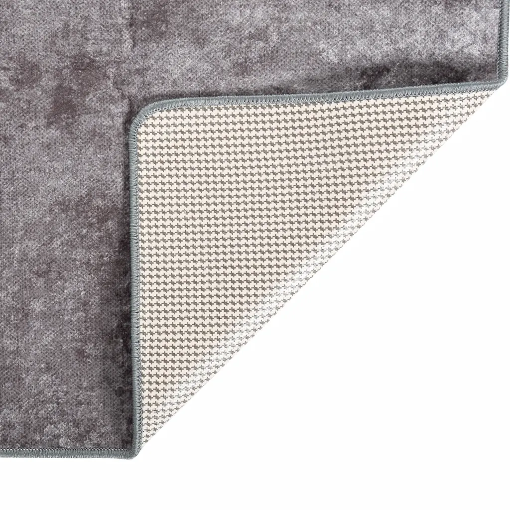 Tappeto Lavabile 80x150 cm Grigio Antiscivolo cod mxl 77408