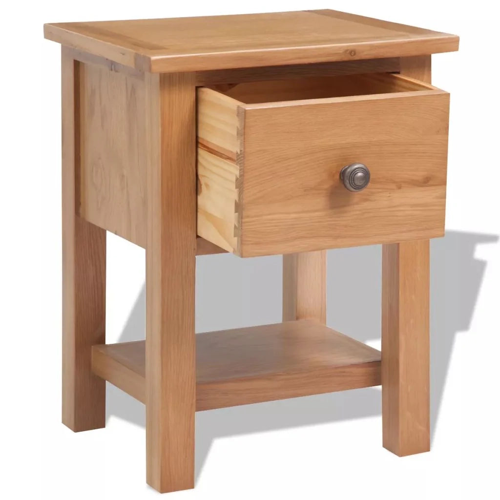 Comodino cassettiera mobile da camera da letto 36 x 30 x 47 cm legno massello di rovere 1402182