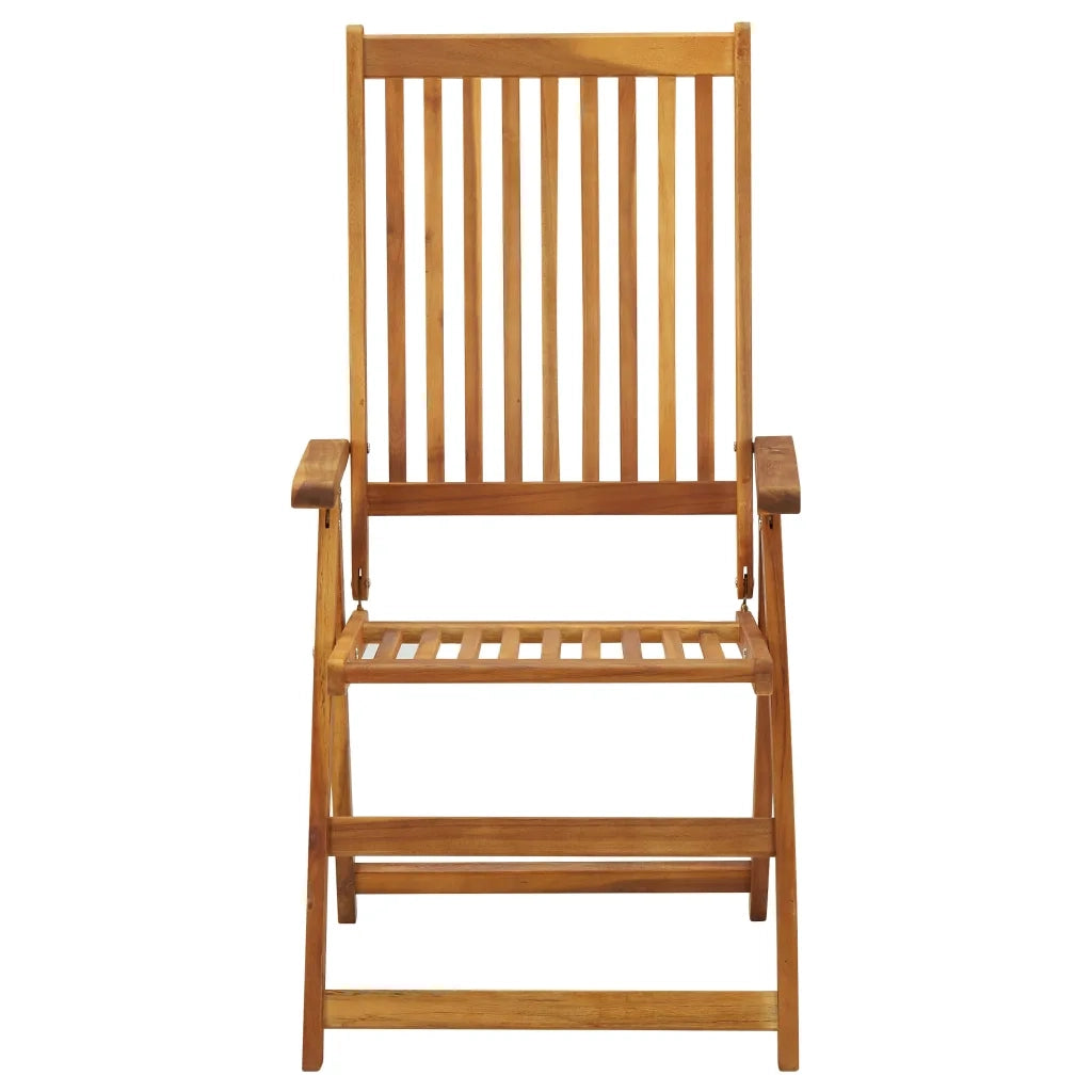 Sedie Reclinabili da Giardino 3 pz in Legno Massello di Acacia cod mxl 23303