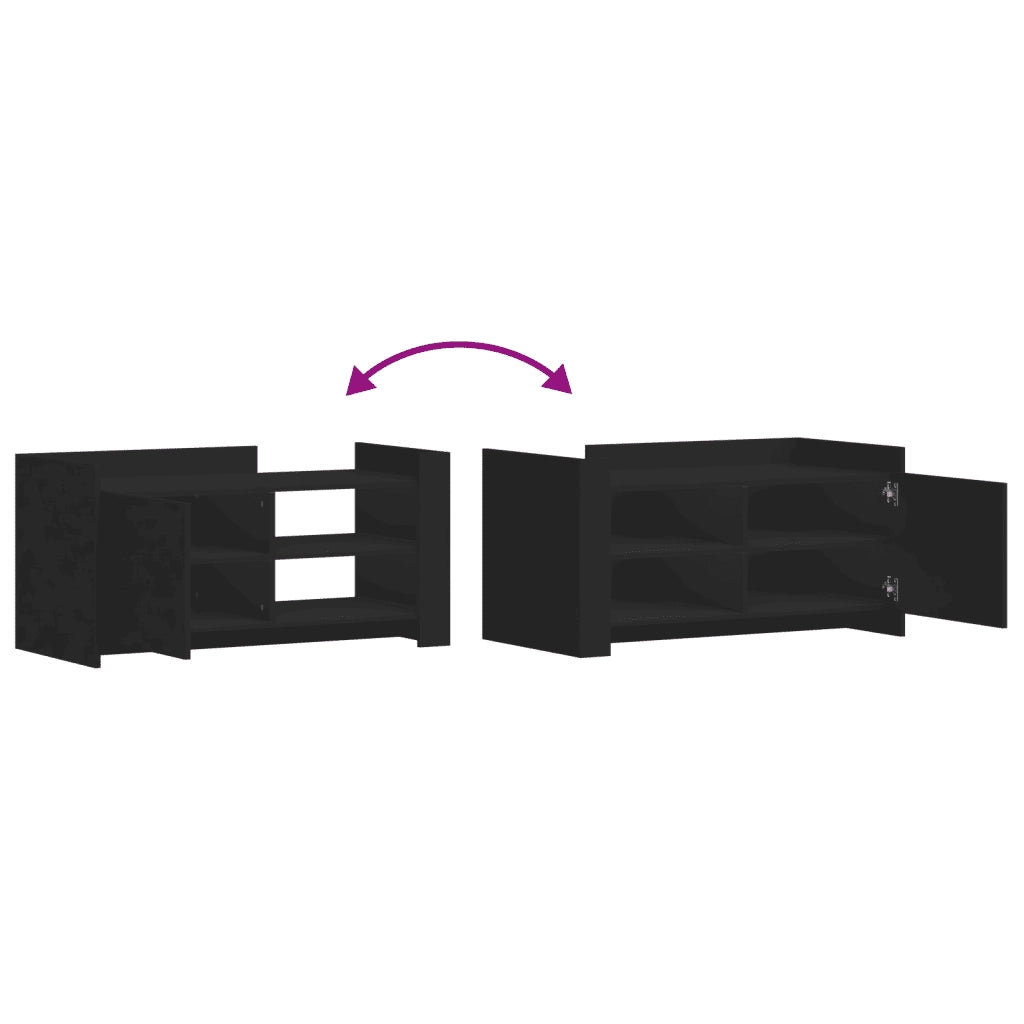 vidaXL Tavolino da Salotto Nero 100x50x50 cm Legno Multistrato
