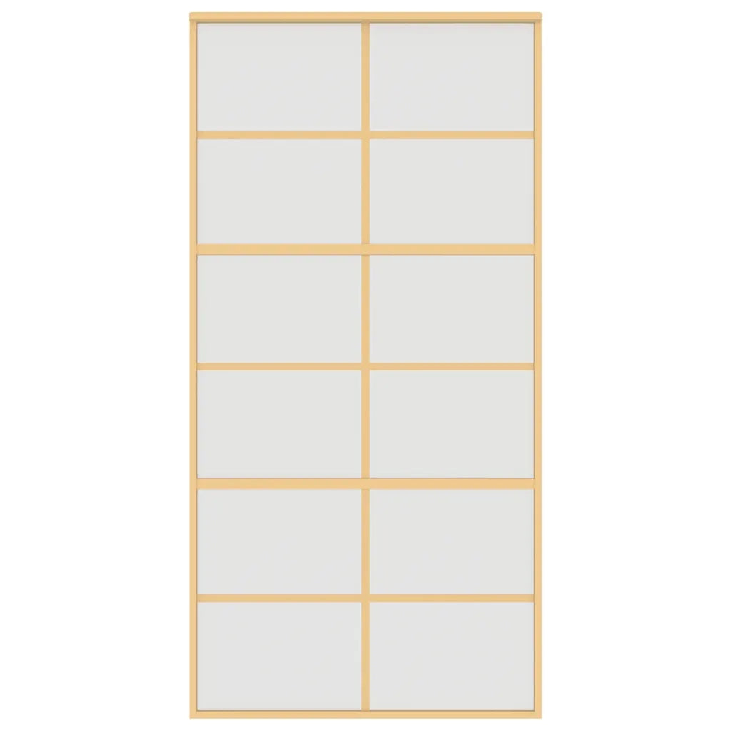 Porta Scorrevole Oro 102,5x205 Vetro Smerigliato ESG Alluminio