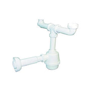 SIFONE PVC 2 VIE S / PILETTA PER PORCELLANA CON CANOTTO- 11/4- DH- pezzi 1