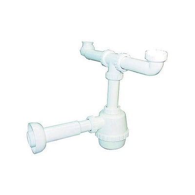 SIFONE PVC 2 VIE S / PILETTA PER PORCELLANA CON CANOTTO- 11/4- DH- pezzi 1
