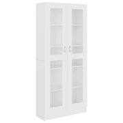 Armadietto Vetrina Bianco 82,5x30,5x185 cm Legno Multistrato CFW9036542