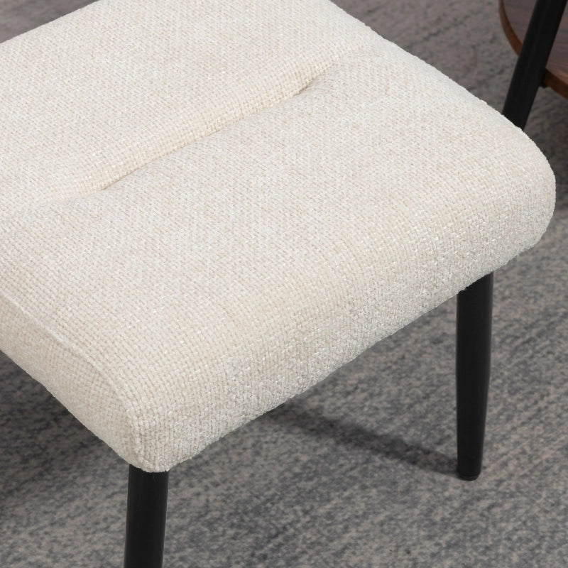 SGABELLO 45 x 41 x 38 cm in poliestere colore bianco crema