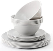 Set di servizi in plastica riciclabile per cucina, piatti (20 cm e 25 cm), contenitori (1000 ml), servizio per 6 persone (giallo)