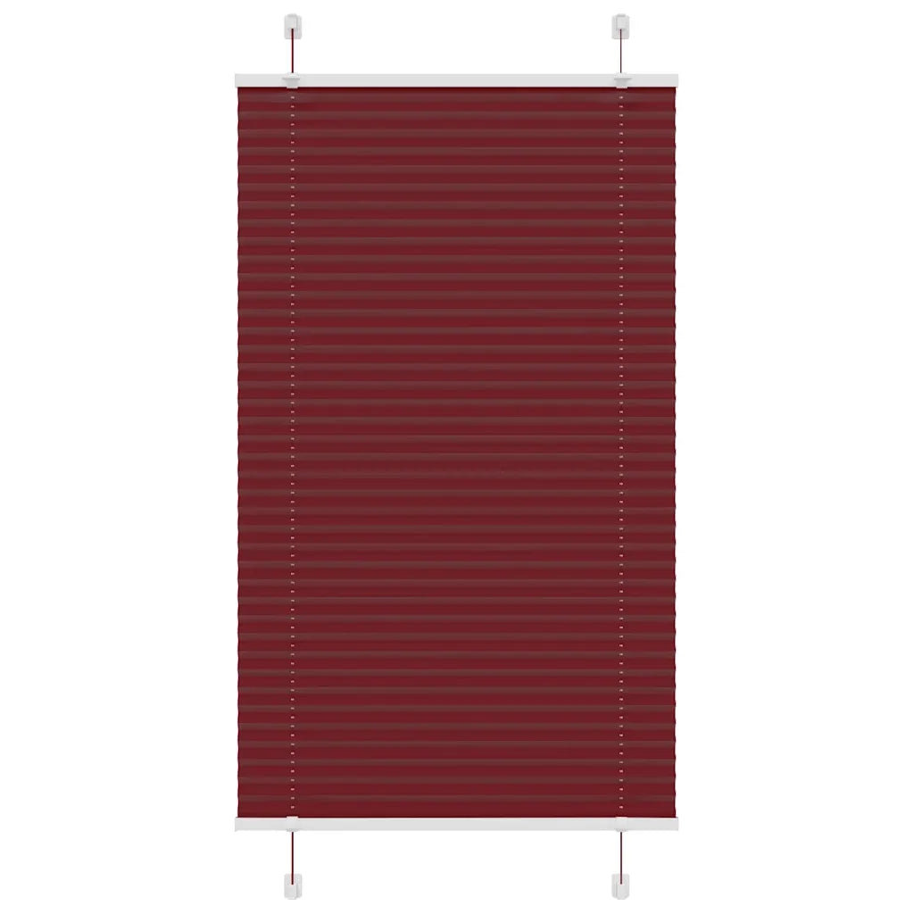 Tenda Plissettata Rosso Bordeaux 75x150 cm Larghezza Tessuto