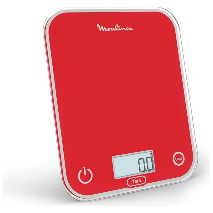 Moulinex BN50U3 bilancia da cucina Rosso Superficie piana Rettangolo Bilancia da cucina elettronica