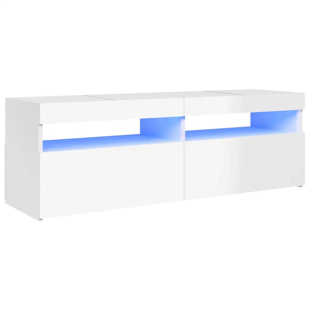 Mobile Porta TV con Luci LED Bianco Lucido 120x35x40 cm cod mxl 53318