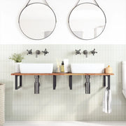 vidaXL Piano da Bagno Finitura a Olio 120x50x2 cm in Legno di Acacia