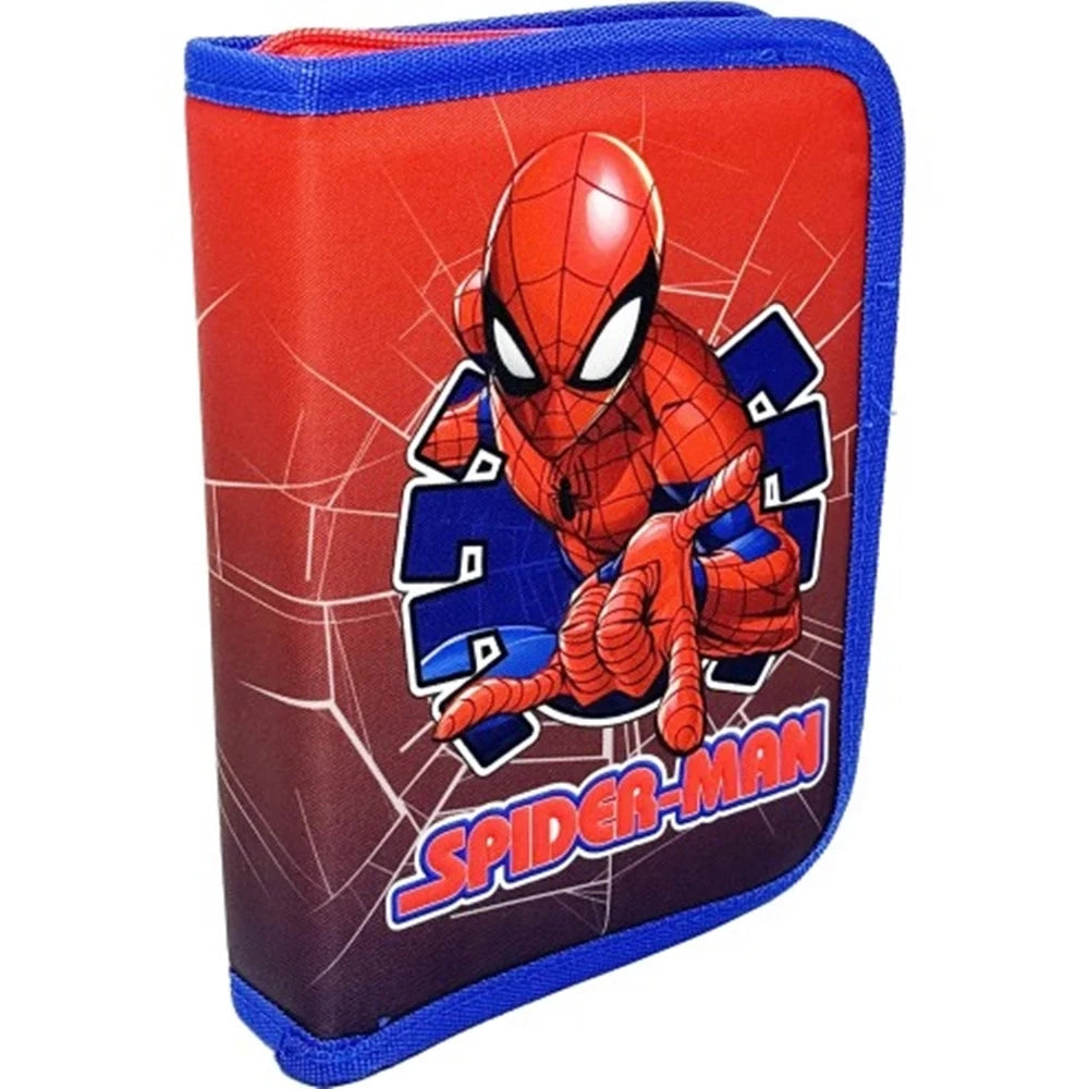 Trade Shop - Astuccio A 1 Zip Cerniera Riempito Grafica Spiderman Con Cancelleria Scuola Bambini 958204 -