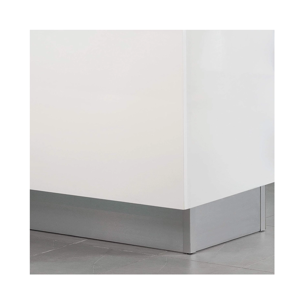 Zoccolo Per Cucina Battiscopa Set Da 2 Pezzi Da 2 Metri E 1 Pezzo Da 1 Metro Altezza 12 Cm Con Kit Unione Inox