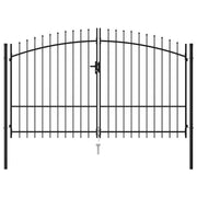 Cancello per recinzione Woerden Doppia porta con punta superiore 299,5x224,5 cm 145737