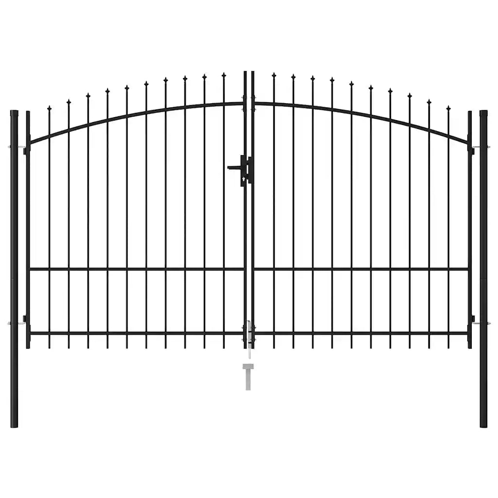 Cancello recinzione Woerden Doppia porta punta 299,5x224,5 cm 145737