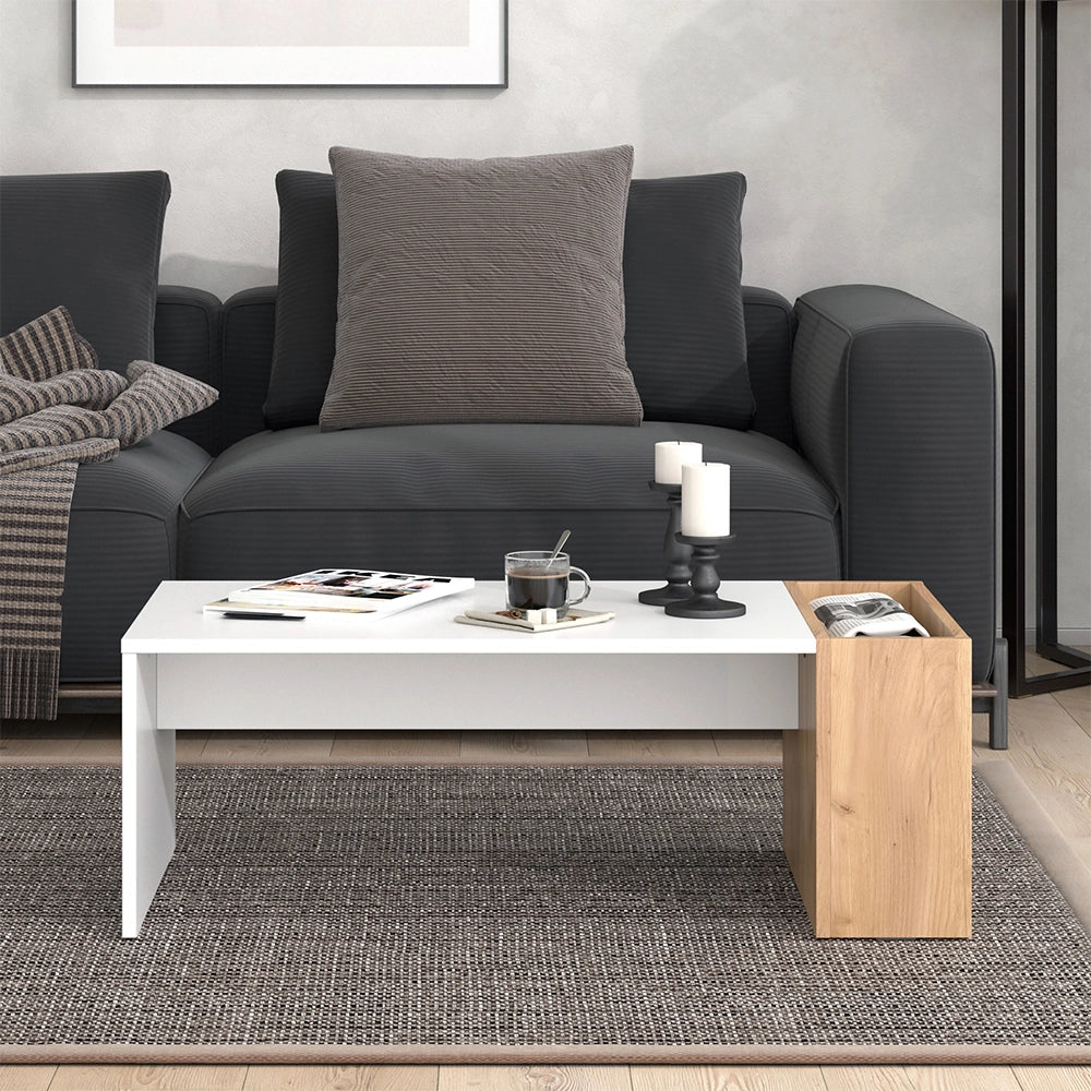 Vicco Tavolino da salotto Rovere bianco/dorato 95 x 49.4 cm