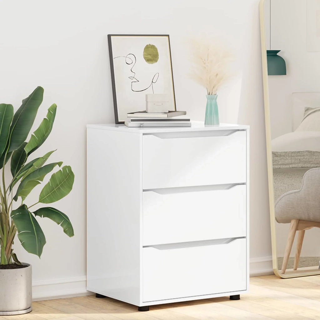 Armadio Bianco Lucido 60 x 48 x 81 cm Legno multistrato 888861