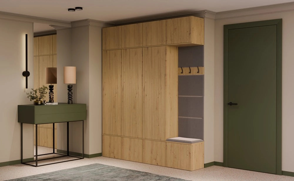 Guardaroba HAGA IV/3sz1w rovere artisan 3x armadio + appendiabiti