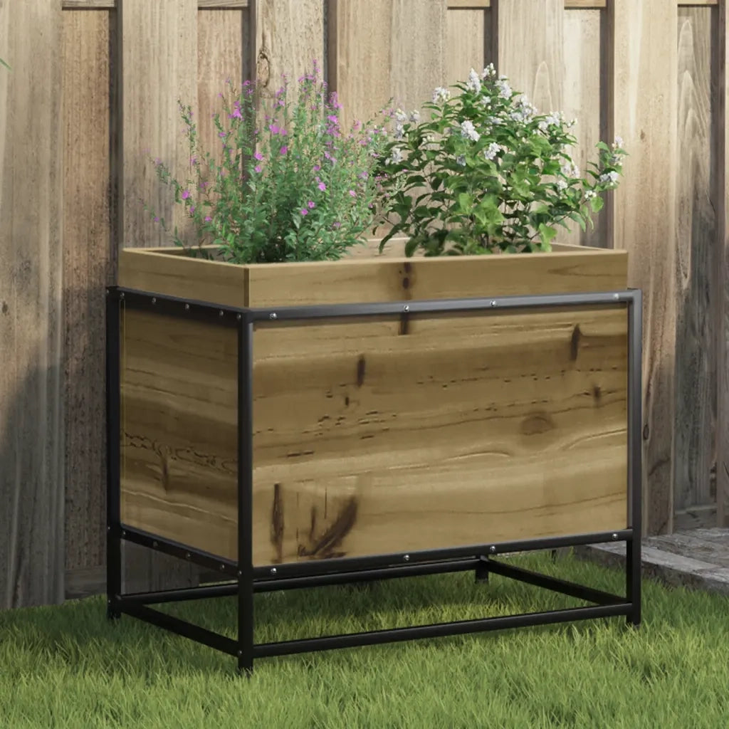 Fioriera | Cassetta per fiori | Vaso da Giardino 60x40x50 cm in Legno di Pino Impregnato