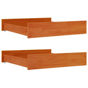 Cassetti per Letto 2 pz Marrone Cera in Legno Massello di Pino CFW1973604