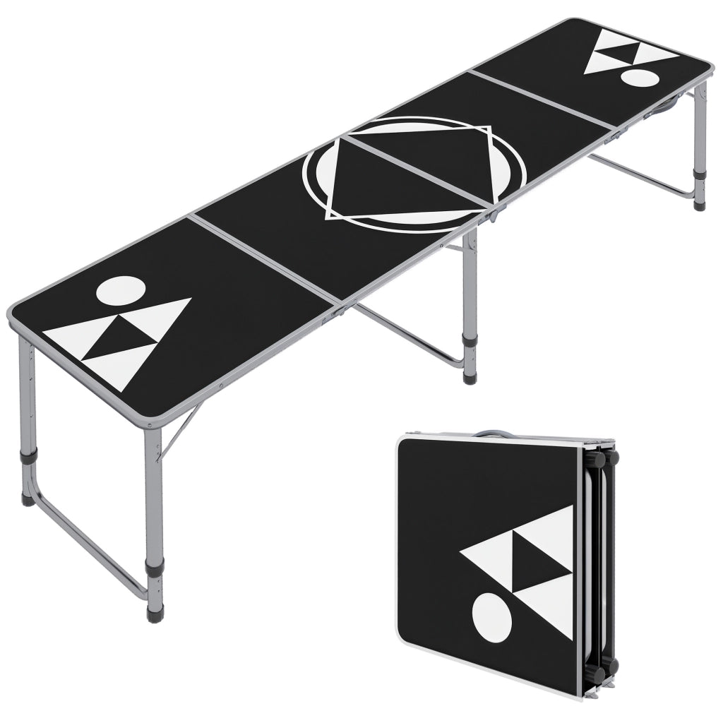 Tavolo pieghevole ¨C Minimal ¨C Nero, Aluminium, 240x60x54/62/70 cm