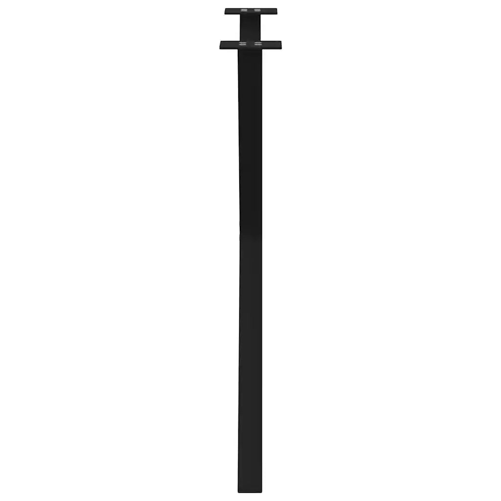 Gambe per tavolo da pranzo a forma di X 2 pz nere 80x(72-73) cm in acciaio