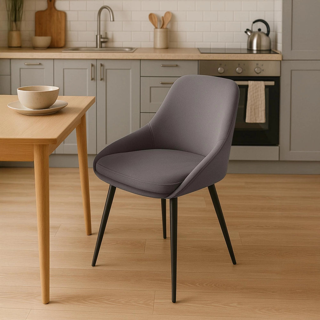 Set di 2 sedie per sala da pranzo Elmira velluto nero 9