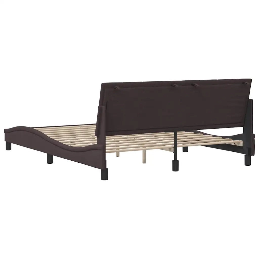 Giroletto senza Materasso Hanko Marrone Scuro 160x200 cm Tessuto 3310401