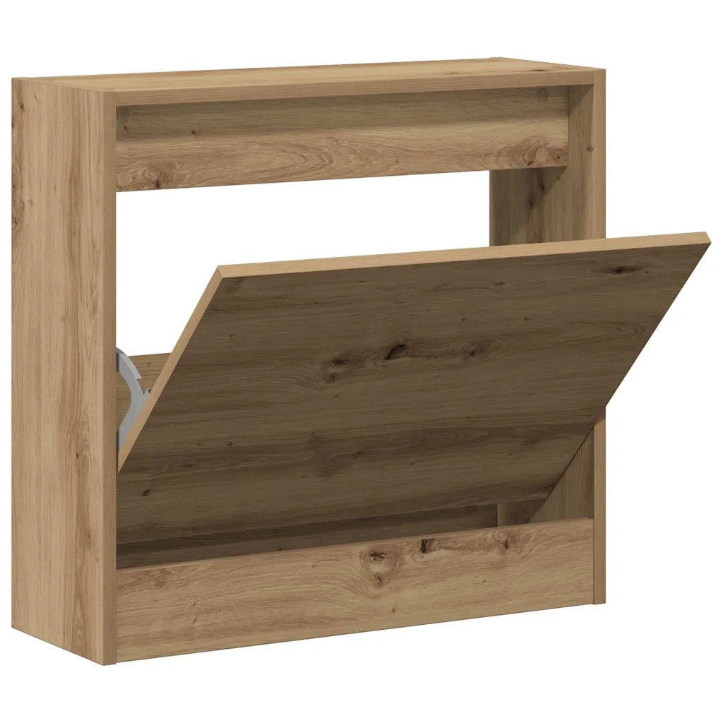 Mobile per scarpe con porta-Scarpiera Rovere artigianale 60 x 21 x 57 cm