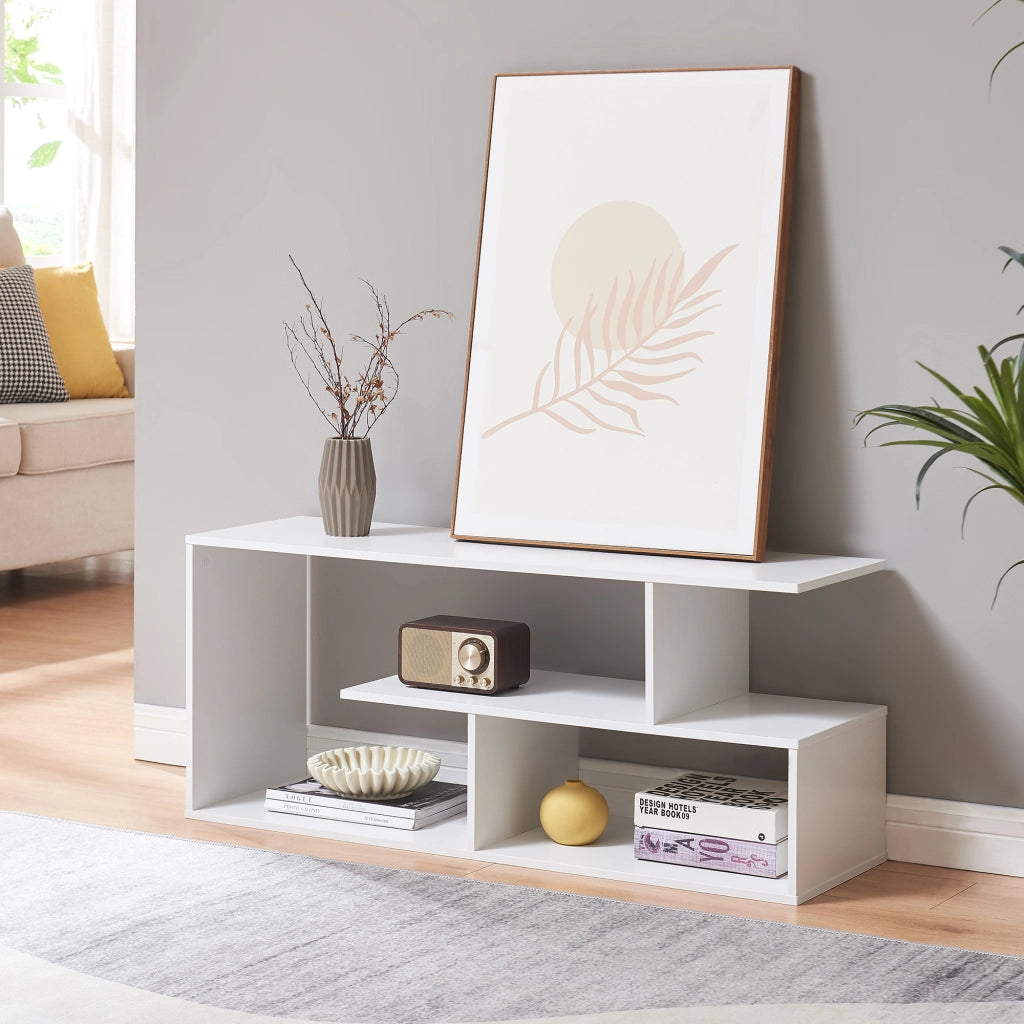 Mobile Porta TV Anän Scaffale Espositore 100 x 30 x 42 cm - Bianco [en.casa]