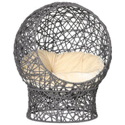 Cestino per gatti, cuccia per gatti con cuscino incluso, 2 pezzi, 50 cm x 50 cm x 60 cm, antracite