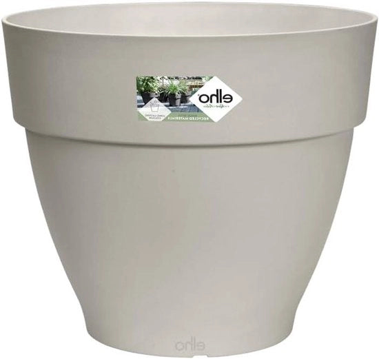 Piantagione per Esterno - Vibia Campana Rond 25 - Ø 24,5 x H 21,0 cm - Bianco/ Bianco Sabbia