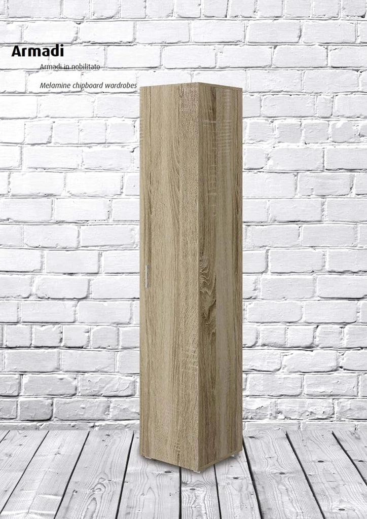 A1505106 - Armadio 1 anta 5 vani rovere