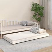 Letto senza Materasso Bianco 90x190 cm in Legno Massello Pino 823505