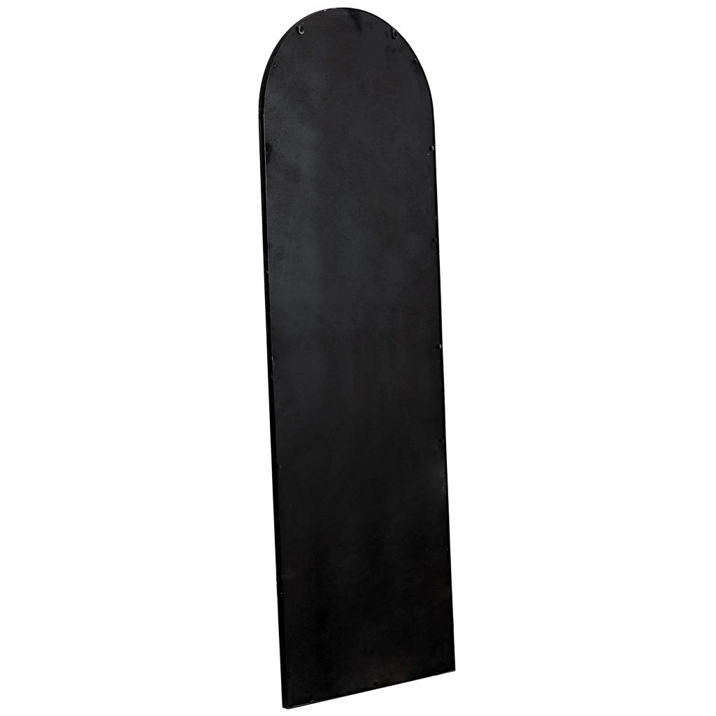 Specchio da parete in legno e ferro nero 60x3x190h cm