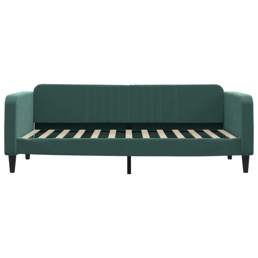 Divano letto | Sof¨¤ letto | Letto singolo Estraibile Verde Scuro 100x200cm Velluto