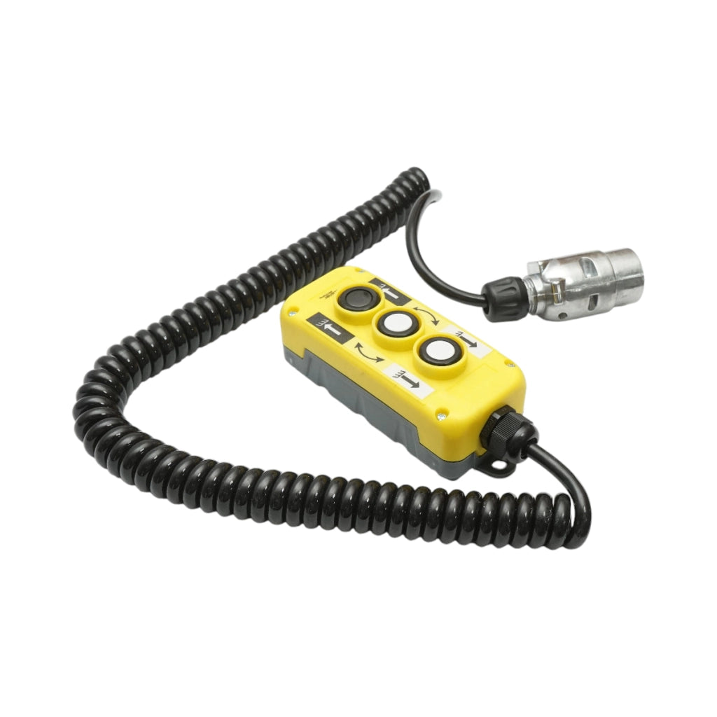 Telecomando industriale con 3 comandi, cavo a spirale e spina a 7 poli Breckner Germany