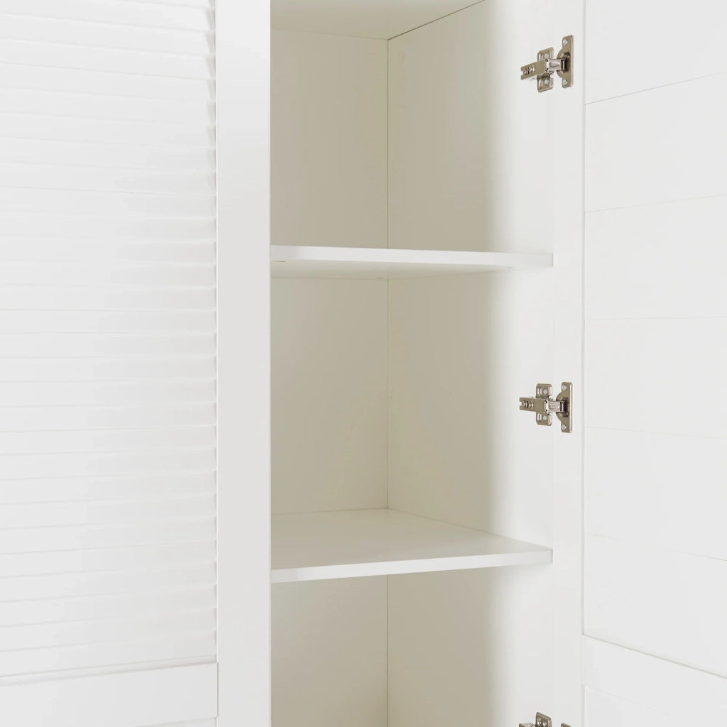 Mobile contenitore per camera da letto con 4 ripiani e 3 cassetti MDF 176 x 120 x 52 cm bianco 03_0008870
