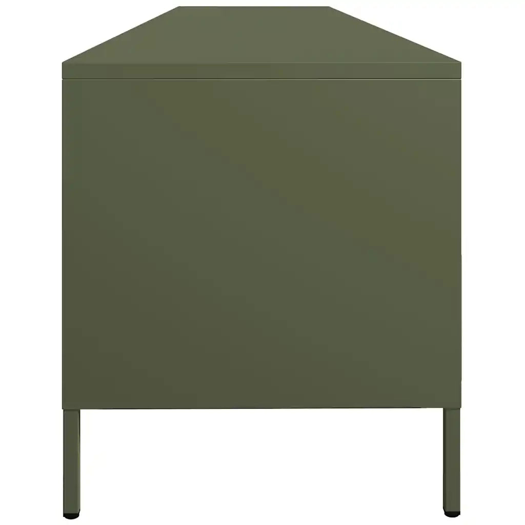 Mobile TV Verde Oliva 202x39x43,5 cm Acciaio Laminato a Freddo 851350