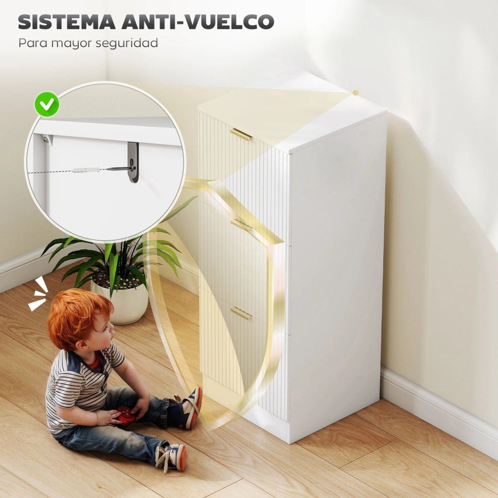 Scrivania con 3 cassetti ¨C Minimal ¨C Bianco 40x40x101 cm