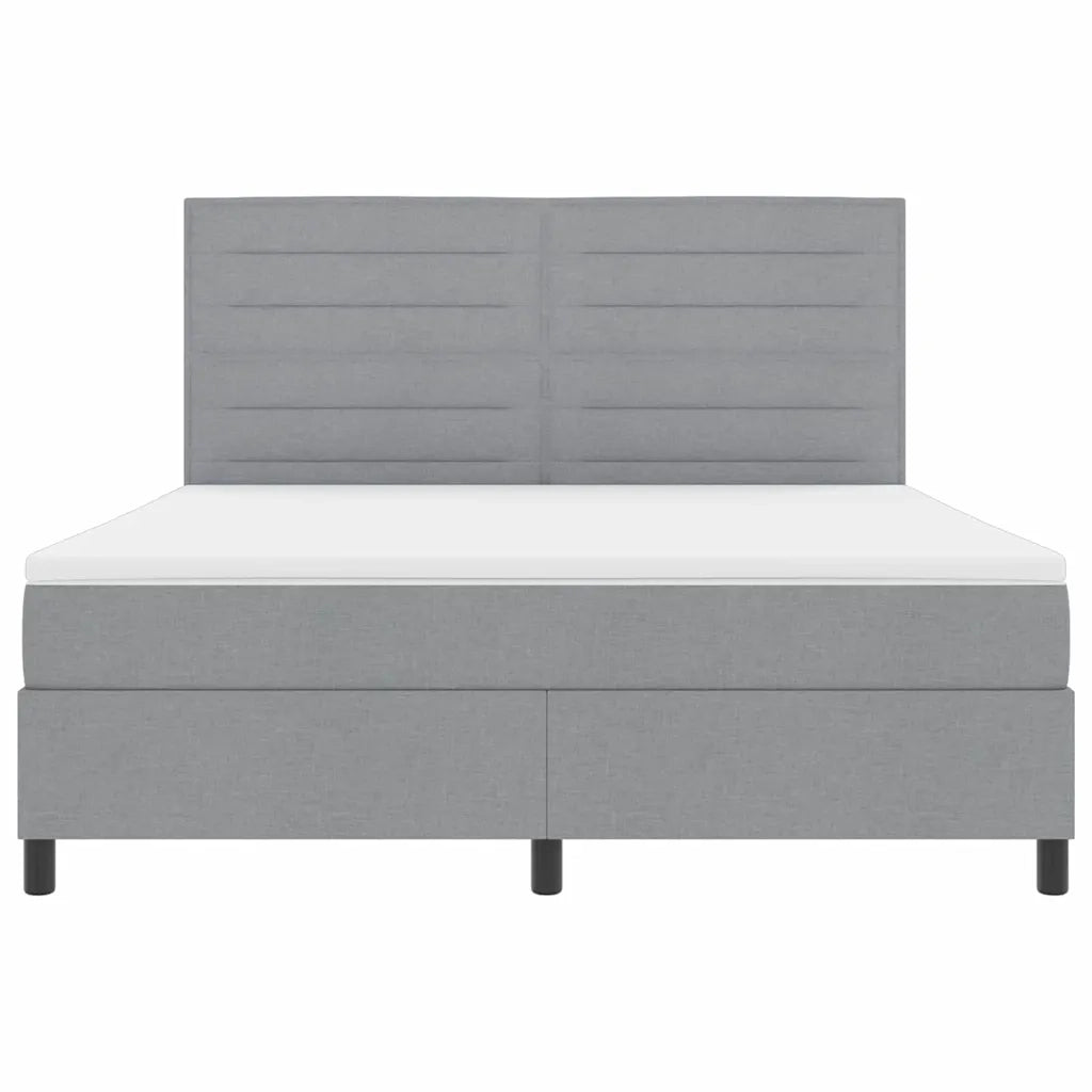 Letto a molle con materasso Grigio chiaro 180 x 200 cm Tessuto 3342809