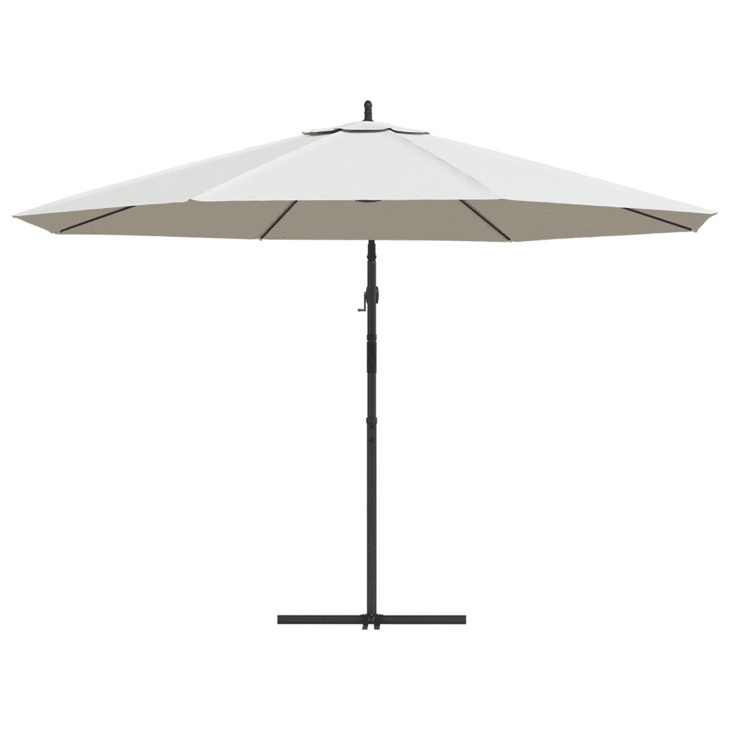 Ombrellone a Sbalzo da Giardino-Ombrello da giardino 3,5 m Bianco Sabbia