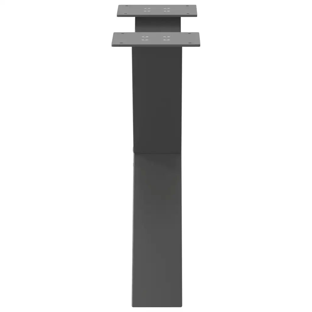 vidaXL Gambe per Tavolino da Caffè a Forma di X 2 pz Antracite 50x(42-43) cm Acciaio