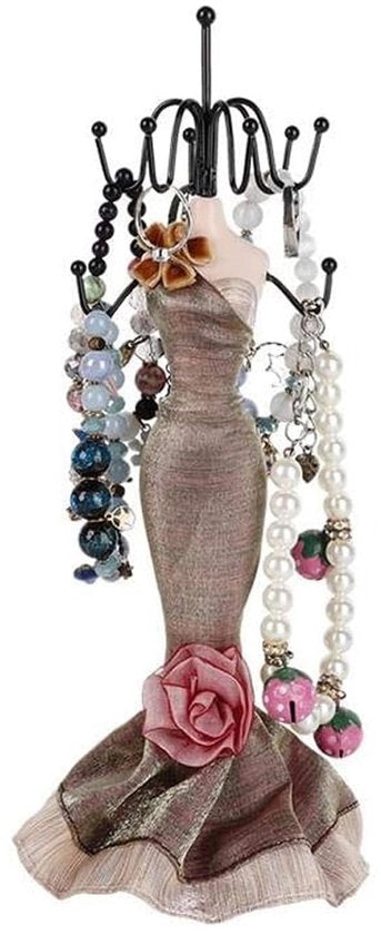 Supporto per gioielli di alta qualità - Hars/Meta - 8 ganci per collane/bracciali - Anelli/orecchini - Decorazione - Progetto elegante - Supporto per gioielli