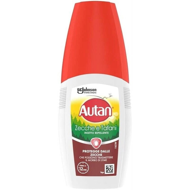 AUTAN SPRAY ANTIZECCHE ANTIZANZARE E TAFANI FINO A 3 ORE DI PROTEZIONE DAI TAFANI E 12 DALLE ZECCHE 100 ML