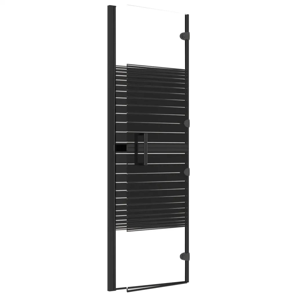 Pannello Doccia Pieghevole in ESG 100x140 cm Nero CFW6435378
