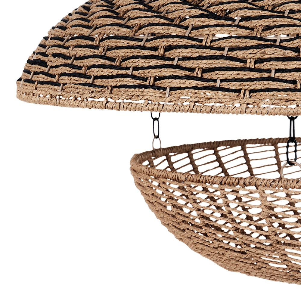 Lampadario in corda di carta illuminazione naturale soggiorno stile elegante