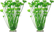 Decorazione acquatica set da 2 pezzi per acquario - Ornamenti di piante artificiali - Articoli decorativi per pesci e animali domestici